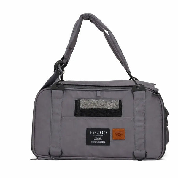 FikaGO Truffle | 6-in-1 Folding Pet Carrier | Airline Approved-Pet Carrier-FikaGo- Silver Circle Pets