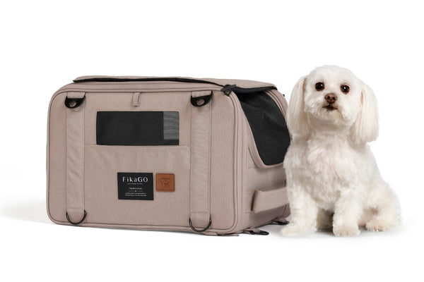 FikaGO Truffle Plus | 6-in-1 Folding Pet Carrier-Pet Carrier-FikaGo- Silver Circle Pets