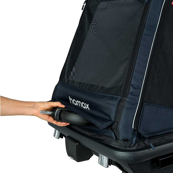 Hamax Pluto Multi-functional Dog Stroller & Dog Bike Trailer | Large-Pet Strollers-Hamax- Silver Circle Pets