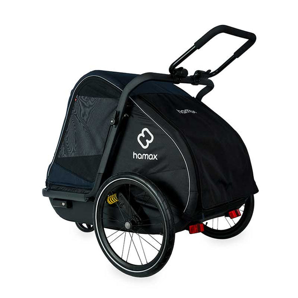 Hamax Pluto Multi-functional Dog Stroller & Dog Bike Trailer | Large-Pet Strollers-Hamax- Silver Circle Pets
