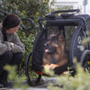 Hamax Pluto Multi-functional Dog Stroller & Dog Bike Trailer | Large-Pet Strollers-Hamax- Silver Circle Pets