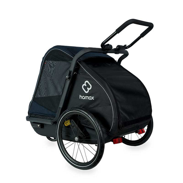 Hamax Pluto Multi-functional Dog Stroller & Dog Bike Trailer | Large-Pet Strollers-Hamax- Silver Circle Pets