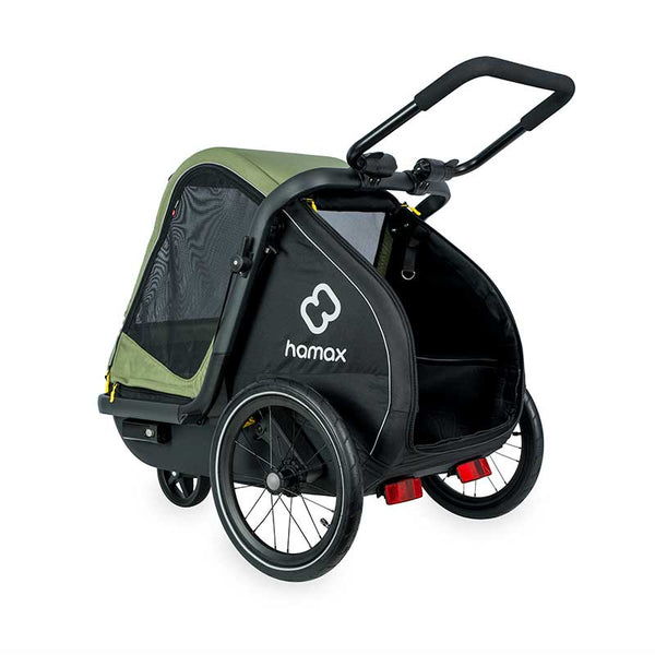 Hamax Pluto Multi-functional Dog Stroller & Dog Bike Trailer | Medium-Pet Strollers-Hamax- Silver Circle Pets