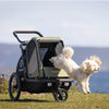 Hamax Pluto Multi-functional Dog Stroller & Dog Bike Trailer | Medium-Pet Strollers-Hamax- Silver Circle Pets
