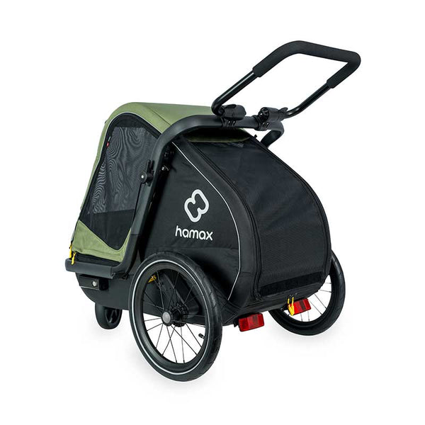 Hamax Pluto Multi-functional Dog Stroller & Dog Bike Trailer | Medium-Pet Strollers-Hamax- Silver Circle Pets