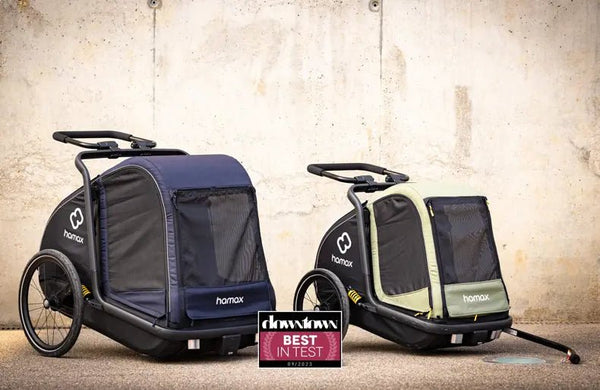 Hamax Pluto Multi-functional Dog Stroller & Dog Bike Trailer | Medium-Pet Strollers-Hamax- Silver Circle Pets