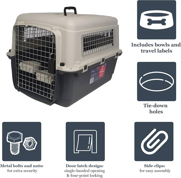 Henry Wag Wheeled Airline Approved Travel Crate | Four Sizes-Pet Crate-Henry Wag- Silver Circle Pets
