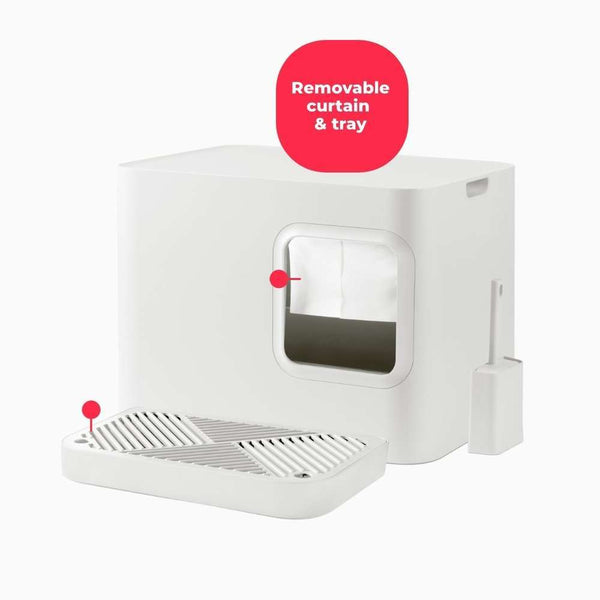 Hoopo Dome Plus Cat Litter Box-Cat Litter Box-Hoopo- Silver Circle Pets