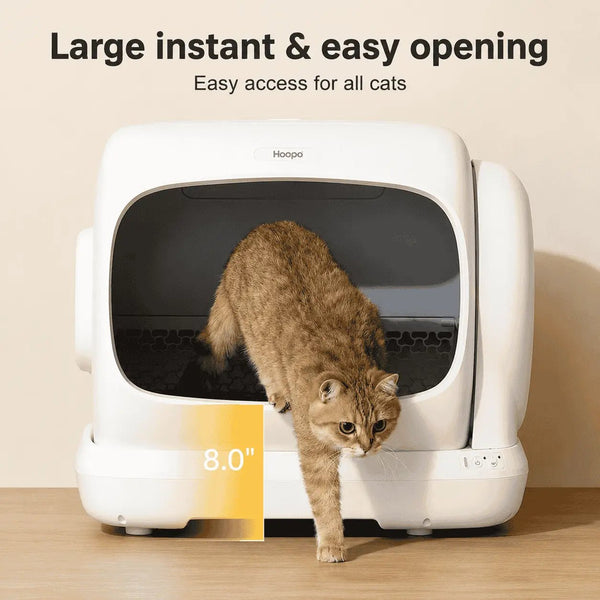 Hoopo Magna | Automatic Self-Cleaning Litter Box | 106L-Cat Litter Box-Hoopo- Silver Circle Pets