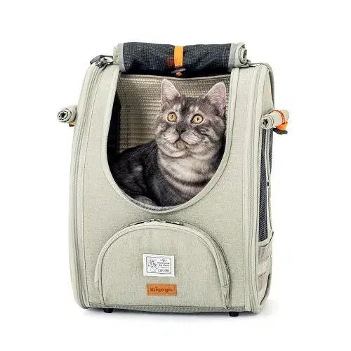Ibiyaya Adventure Cat Carrier Backpack | Airline-Approved-Pet Accessories-Ibiyaya- Silver Circle Pets