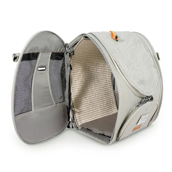 Ibiyaya Adventure Cat Carrier Backpack | Airline-Approved-Pet Accessories-Ibiyaya- Silver Circle Pets