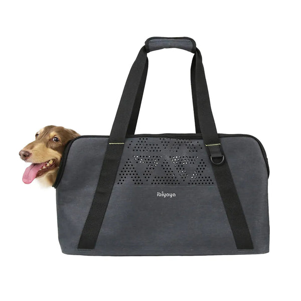 Ibiyaya Breezy Wanderer Dachshund Tote Bag | Airline Approved - Ibiyaya- Silver Circle Pets