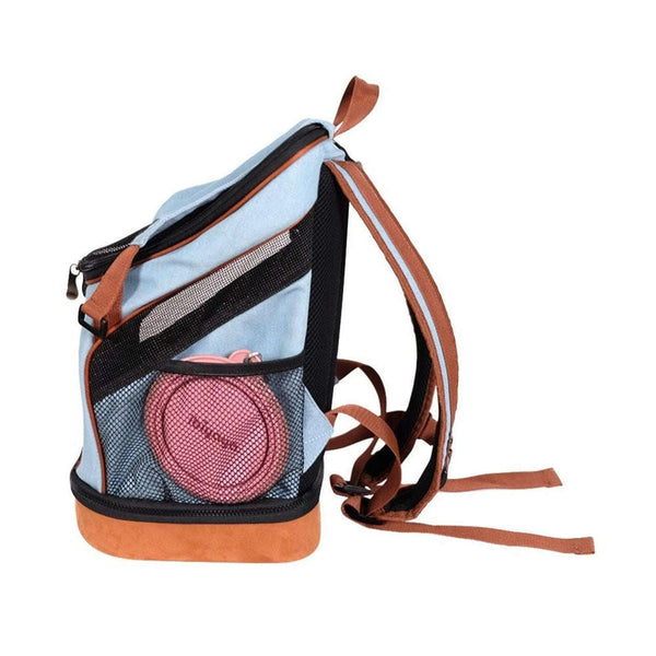 Ibiyaya Denim Fun Lightweight Pet Backpack | Airline-Approved-Pet Accessories-Ibiyaya- Silver Circle Pets
