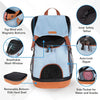 Ibiyaya Denim Fun Lightweight Pet Backpack | Airline-Approved-Pet Accessories-Ibiyaya- Silver Circle Pets