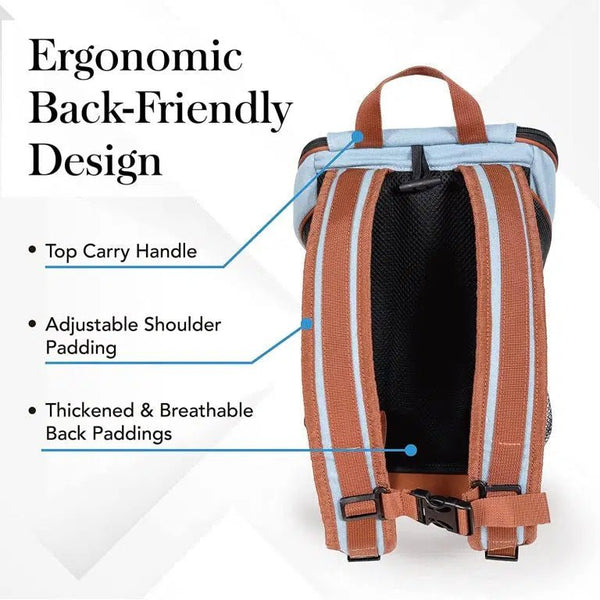 Ibiyaya Denim Fun Lightweight Pet Backpack | Airline-Approved-Pet Accessories-Ibiyaya- Silver Circle Pets