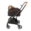 Ibiyaya JetPaw 3-in-1 Pet Stroller/Removable Airline-Approved Carrier | Expandable Rolling Pet Carrier-Backpack-Pet Strollers-Ibiyaya- Silver Circle Pets