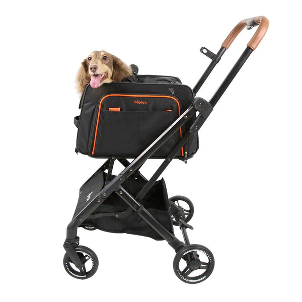Ibiyaya JetPaw 3-in-1 Pet Stroller/Removable Airline-Approved Carrier | Expandable Rolling Pet Carrier-Backpack-Pet Strollers-Ibiyaya- Silver Circle Pets