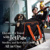 Ibiyaya JetPaw 3-in-1 Pet Stroller/Removable Airline-Approved Carrier | Expandable Rolling Pet Carrier-Backpack-Pet Strollers-Ibiyaya- Silver Circle Pets