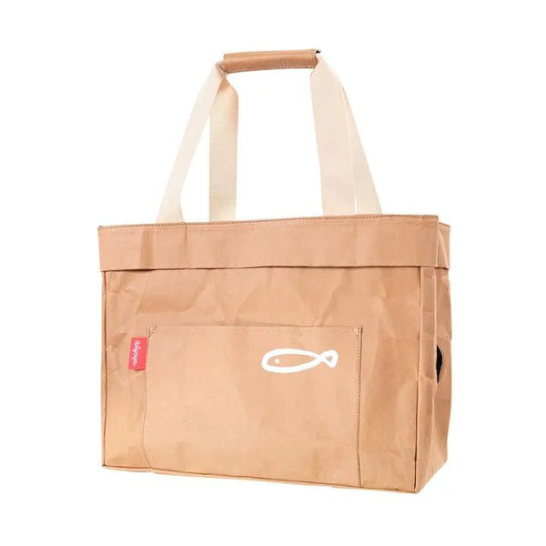 Ibiyaya Kraft Pa-purrr Canvas Pet Carrier-Pet Carrier-Ibiyaya- Silver Circle Pets