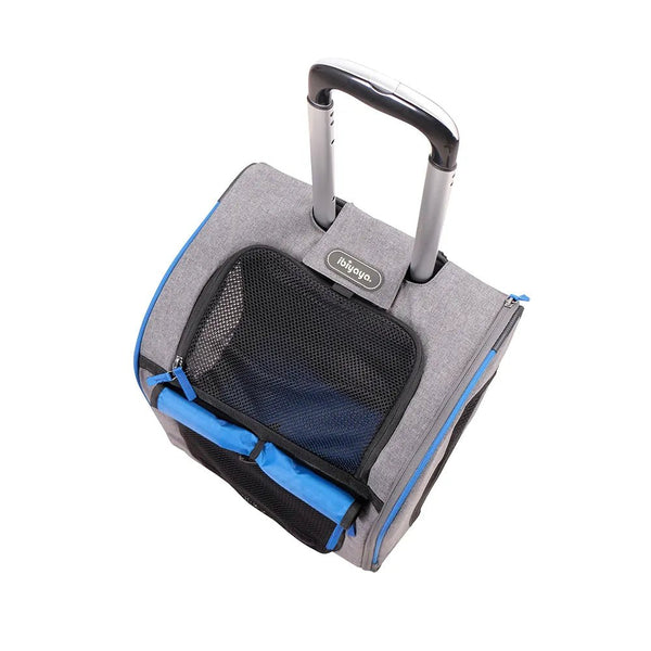 Ibiyaya Liso Backpack Rolling Pet Carrier-Pet Carrier-Ibiyaya- Silver Circle Pets