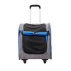 Ibiyaya Liso Backpack Rolling Pet Carrier-Pet Carrier-Ibiyaya- Silver Circle Pets