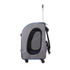 Ibiyaya Liso Backpack Rolling Pet Carrier-Pet Carrier-Ibiyaya- Silver Circle Pets