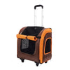 Ibiyaya Liso Backpack Rolling Pet Carrier-Pet Carrier-Ibiyaya- Silver Circle Pets