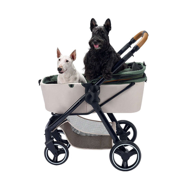 Ibiyaya Retro Luxe Large Pet Stroller-Pet Strollers-Ibiyaya- Silver Circle Pets