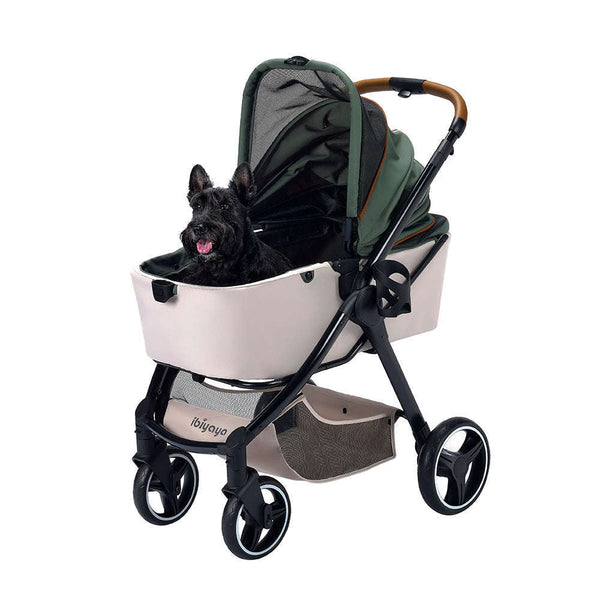 Ibiyaya Retro Luxe Large Pet Stroller-Pet Strollers-Ibiyaya- Silver Circle Pets