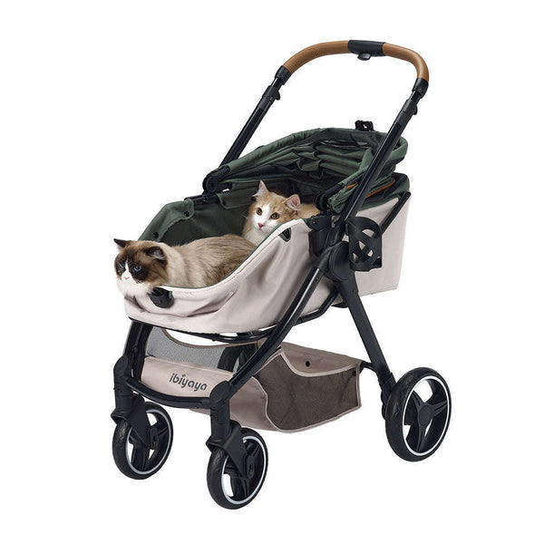 Ibiyaya Retro Luxe Large Pet Stroller-Pet Strollers-Ibiyaya- Silver Circle Pets