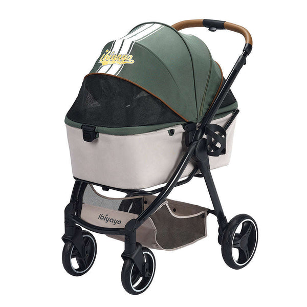 Ibiyaya Retro Luxe Large Pet Stroller-Pet Strollers-Ibiyaya- Silver Circle Pets