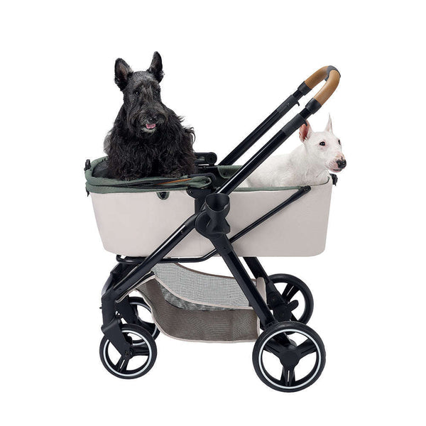Ibiyaya Retro Luxe Large Pet Stroller-Pet Strollers-Ibiyaya- Silver Circle Pets