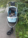 Ibiyaya The Beast Dog Jogging Stroller-Pet Strollers-Ibiyaya- Silver Circle Pets