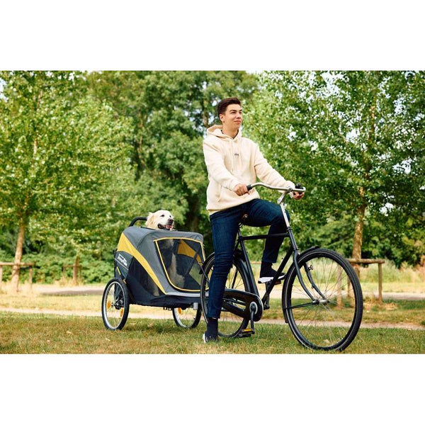 Innopet Hercules 2.0 XL Dog Stroller & Trailer with Free Rain Cover-Pet Strollers-Innopet- Silver Circle Pets
