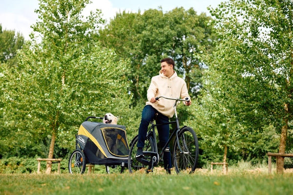 Innopet Hercules 2.0 XL Dog Stroller & Trailer with Free Rain Cover-Pet Strollers-Innopet- Silver Circle Pets