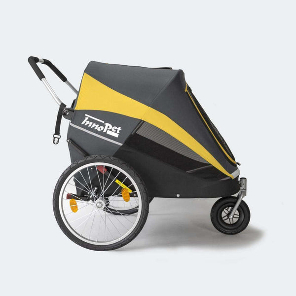 Innopet Hercules 2.0 XL Dog Stroller & Trailer with Free Rain Cover-Pet Strollers-Innopet- Silver Circle Pets