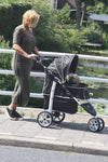InnoPet Monaco Dog Pram With Free Rain Cover-Dog Stroller-InnoPet- Silver Circle Pets