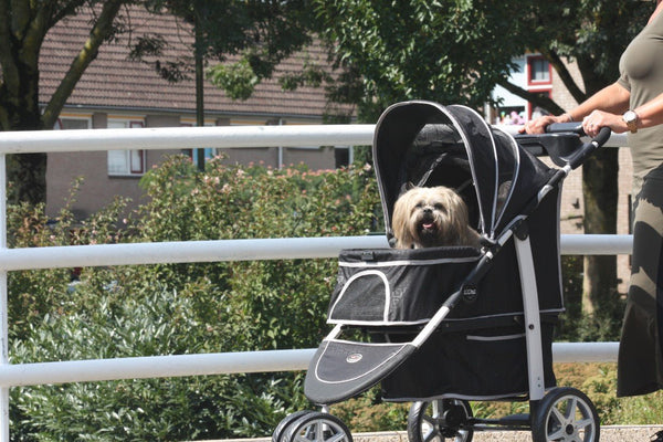 InnoPet Monaco Dog Pram With Free Rain Cover-Dog Stroller-InnoPet- Silver Circle Pets