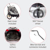 InnoPet Sporty Deluxe Pet Pram & Dog Bike Trailer with Free Rain Cover-Pet Strollers-Innopet- Silver Circle Pets