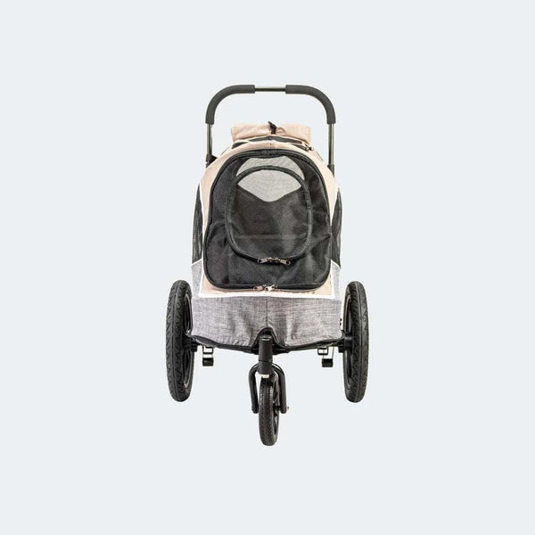 InnoPet Sporty Evolution V2.0 Dog Pram & Dog Bike Trailer with Free Rain Cover-Pet Strollers-Innopet- Silver Circle Pets