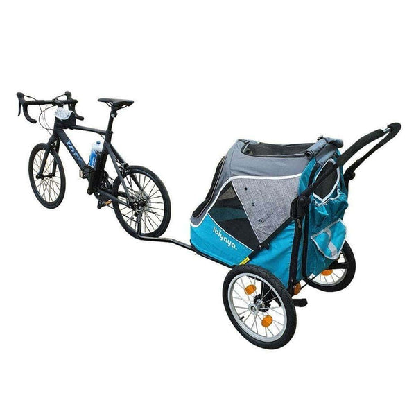 InnoPet Sporty Evolution V2.0 Dog Pram & Dog Bike Trailer with Free Rain Cover-Pet Strollers-Innopet- Silver Circle Pets