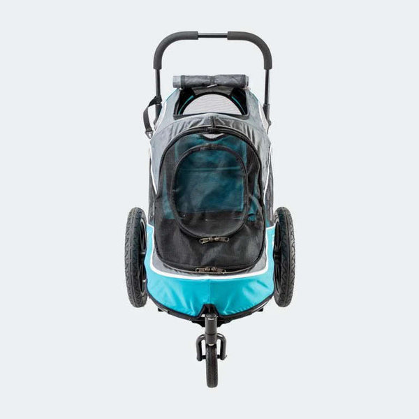 InnoPet Sporty Evolution V2.0 Dog Pram & Dog Bike Trailer with Free Rain Cover-Pet Strollers-Innopet- Silver Circle Pets