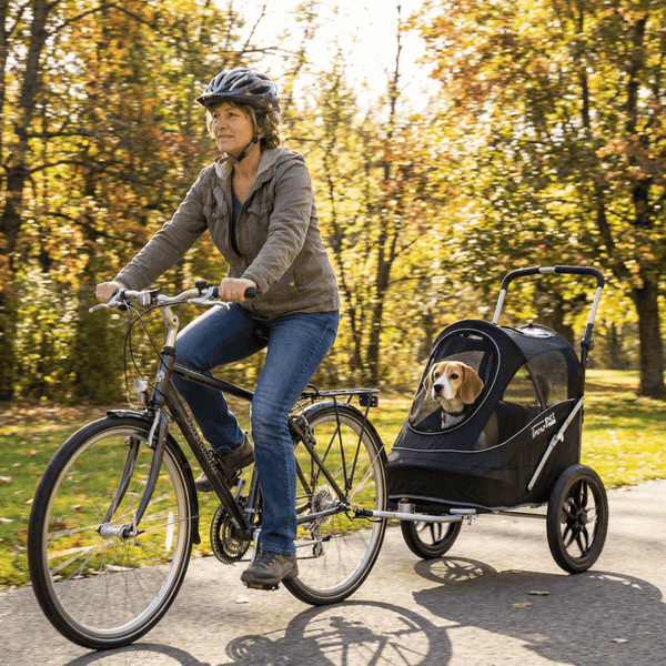 InnoPet Sporty EVR Dog Stroller & Bike Trailer | Free Rain Cover + Tow Bar-Pet Strollers-Innopet- Silver Circle Pets