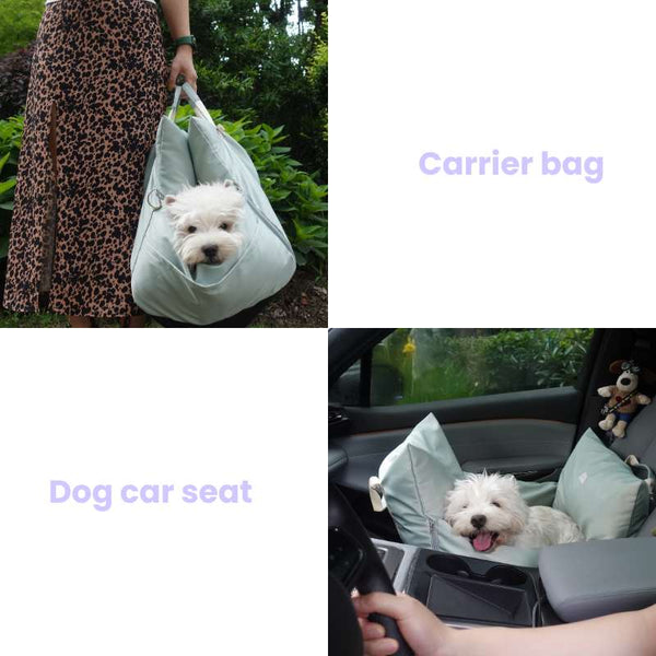 Julibee Vibrant Waterproof Large Dog Car Seat-Dog Car Seat-Julibees- Silver Circle Pets