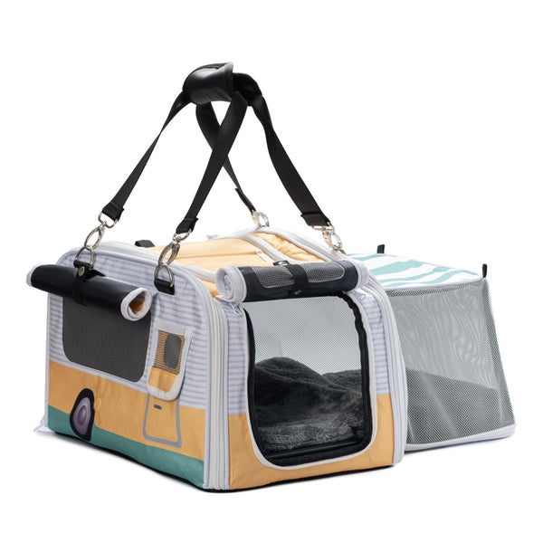 Kittyrama Waterproof Cat Carrier & Hideaway | Airline-Approved-Cat Carrier-Kittyrama- Silver Circle Pets