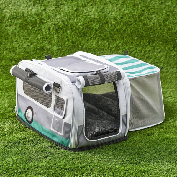 Kittyrama Waterproof Cat Carrier & Hideaway | Airline-Approved-Cat Carrier-Kittyrama- Silver Circle Pets