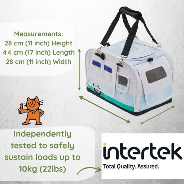 Kittyrama Waterproof Cat Carrier & Hideaway | Airline-Approved-Cat Carrier-Kittyrama- Silver Circle Pets