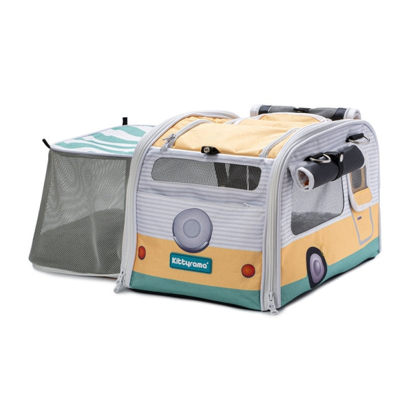 Kittyrama Waterproof Cat Carrier & Hideaway | Airline-Approved-Cat Carrier-Kittyrama- Silver Circle Pets
