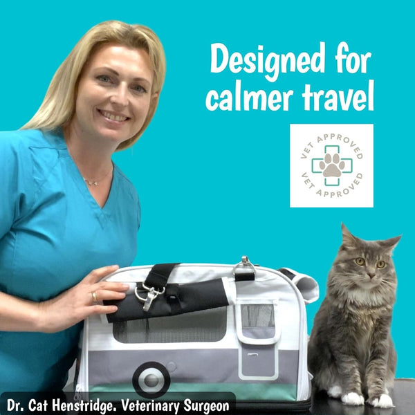 Kittyrama Waterproof Cat Carrier & Hideaway | Airline-Approved-Cat Carrier-Kittyrama- Silver Circle Pets