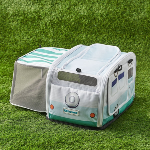 Kittyrama Waterproof Cat Carrier & Hideaway | Airline-Approved-Cat Carrier-Kittyrama- Silver Circle Pets